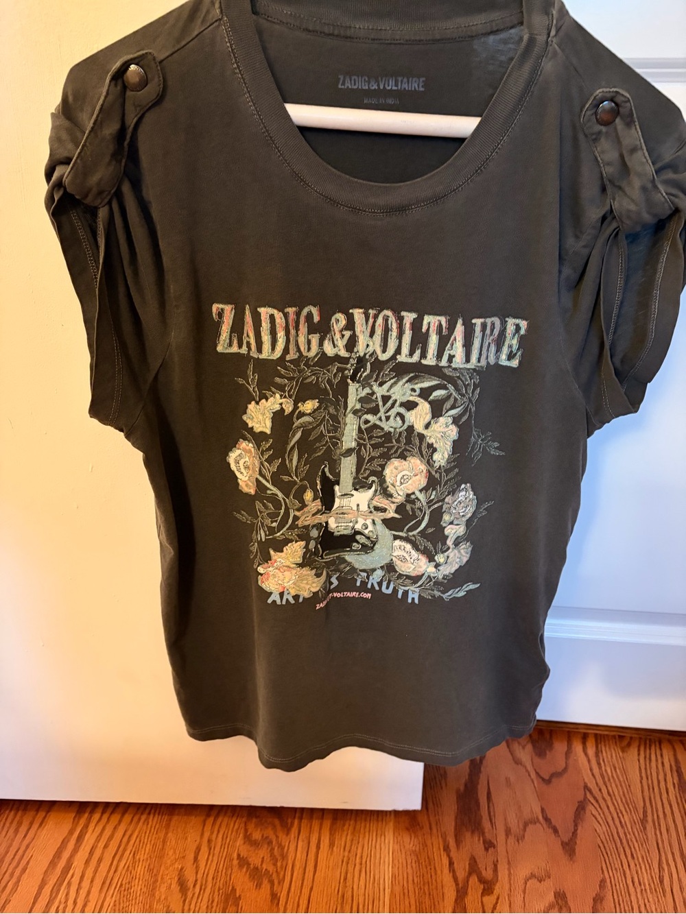 Zadig & Voltaire Olive Graphic Short-Sleeve Tee